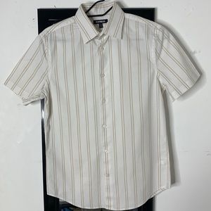 Express White Striped Shirt